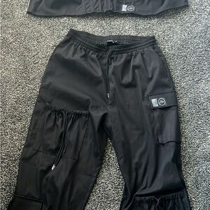 Stylish Black Kids Cargo Pants